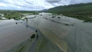 Pogled na poplavljene nasade u Vrgorskom polju