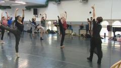 Proba baletnog ansambla zagrebačkog HNK