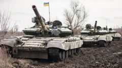 Ukrajinski tenkovi u bitci za Ukrajinu, ilustracija