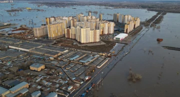Poplava na području grada Orenburga, fotografija od 12. travnja 