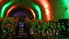 Svečanost probijanja druge cijevi tunela Učka , Foto: Damir Skomrlj/CROPIX