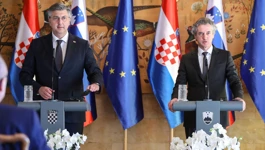 Premijer Andrej Plenković s predsjednikom slovenske Vlade Robertom Golobom