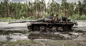 Uništeni ruski tenk