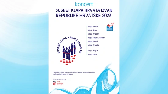 Plakat Susreta klapa Hrvata izvan Hrvatske 