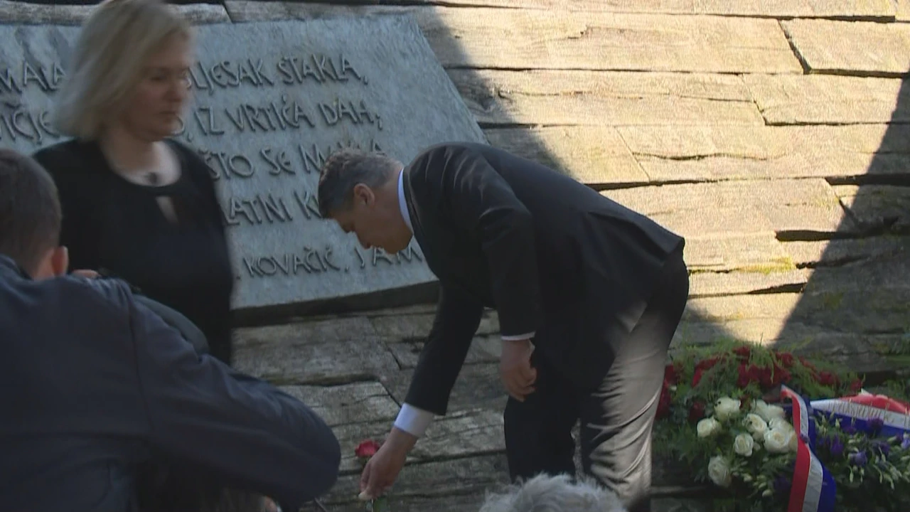 Predsjednik Zoran Milanović odao počast žrtvama u Jasenovcu, Foto: HRT/HTV