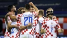 Slavlje hrvatskih nogometaša u dvoboju Lige nacija protiv Danske