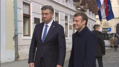 Plenković i Macron, Foto: HTV/HRT