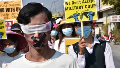 Prosvjednici u Mjanmaru