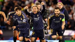 Luka Modrić sa suigračima slavi ulazak u polufinale Lige prvaka
