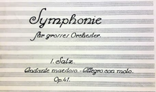 Naslovnica rukopisa Simfonije u fis-molu pohranjene u Arhivu HGZ-a , Foto: HGZ promo/-