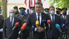 Premijer Plenković održao je govor nakon polaganja vijenca, Foto: HTV/HRT