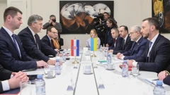 Premijer Andrej Plenković s ministrom energetike Ukrajine Germanom Galuščenkom