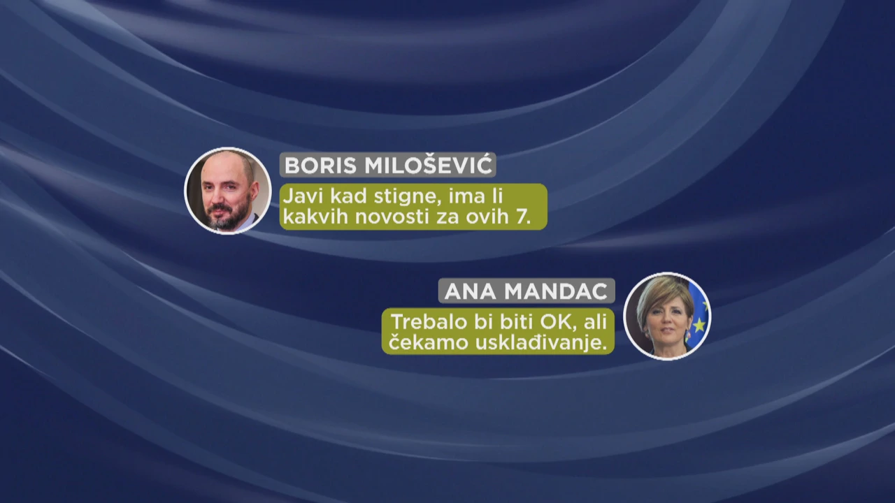 SMS Ane Mandac potpredsjedniku Vlade Borisu Miloševiću