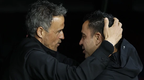 Luis Enrique i Xavi Hernandez