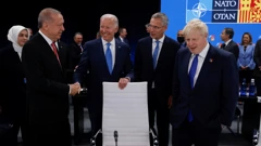 Tayyip Erdogan, Jens Stoltenberg, Joe Biden i Boris Johnson