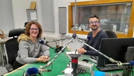 Orjana Marušić Štimac i Dražen Zima u studiju Radio Rijeke