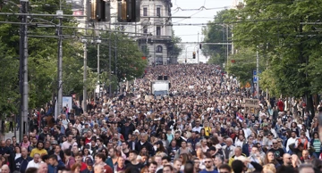 Prošlotjedni prosvjed "Srbija protiv nasilja"