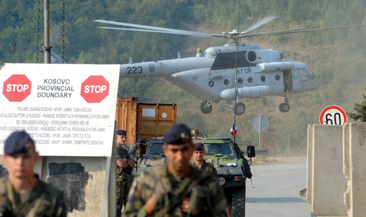 Granični prijelaz Brnjak oko rujna 2011. u Kosovskoj Mitrovici, ilustracija