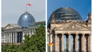 Palača u Tbilsiju (lijevo), Reichstag (desno)