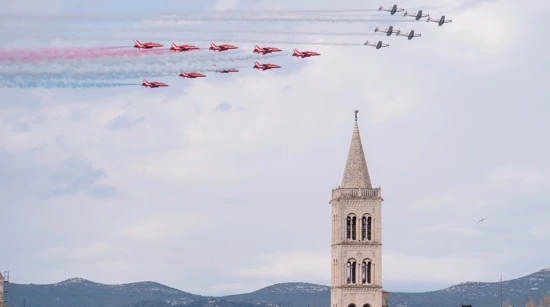 Wings of Storm and Red Arrows over Zadar