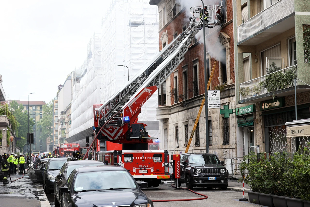 Eksplozija kamiona s bocama kisika u centru Milana, Foto: CLAUDIA GRECO/Reuters