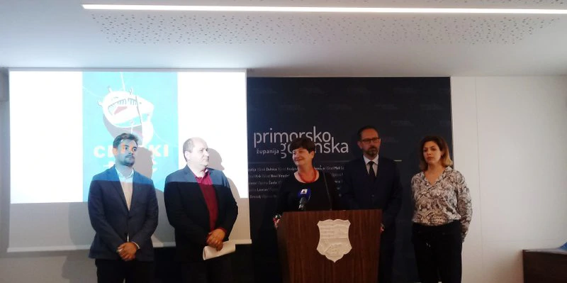 Zamjenica župana Marina Medarić bila je domaćin organizatorima programa na konferenciji za novinare u PGŽ (Foto: Josip Krmpotić / HRT - Radio Rijeka)