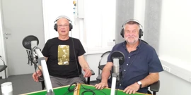 Albert Petrović i Rajko Grlić na obedu u studiju Radio Rijeke, Foto: Tatjana Sandalj/Radio Rijeka