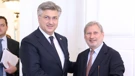 Premierminister Andrej Plenković und EU-Kommissar Johannes Hahn