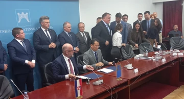 potpisivanje ugovora za tunel Kozjak , Josip Škorić i jang Dong