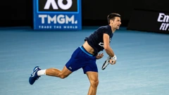 Novak Đoković na treningu u Melbourneu