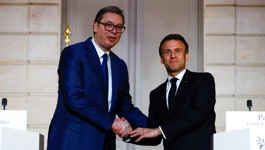 Aleksandar Vučić i Emmanuel Macron