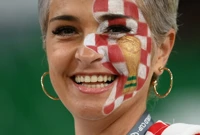 Hrvatska navijačica na Education Cityju, Foto: Annegret Hilse/REUTERS