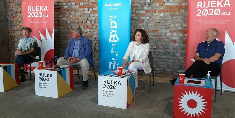 Turato, Obersnel, Kregar Šegota i Mimica pred novinarima (Foto: Neva Funčić / HRT - Radio Rijeka)