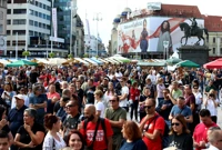 Prosvjed na Trgu bana Jelačića, Foto: Matija Habljak/PIXSELL