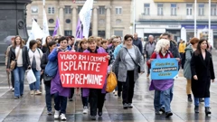 Prosvjed radnica Orljave u studenome u Zagrebu