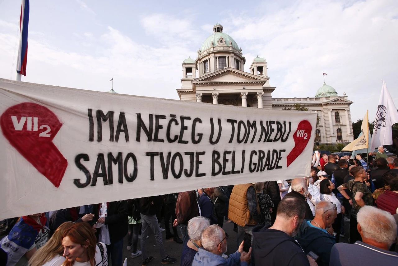 Prosvjedi u Beogradu , Foto: Amir Hamzagic/ATAImages /PIXSELL