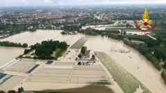 Pogled iz zraka na poplavom zahvaćeno područje
