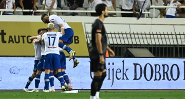 Slavlje Hajdukovaca nakon pogotka Dinamu