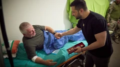 Volodimir Zelenski u posjetu bolnici