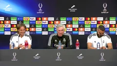 Luka Modrić, Carlo Ancelotti, Karim Benzema 