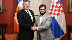 Presidentes Zoran Milanović y Gabriel Borić